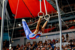 Gymnast on the rings